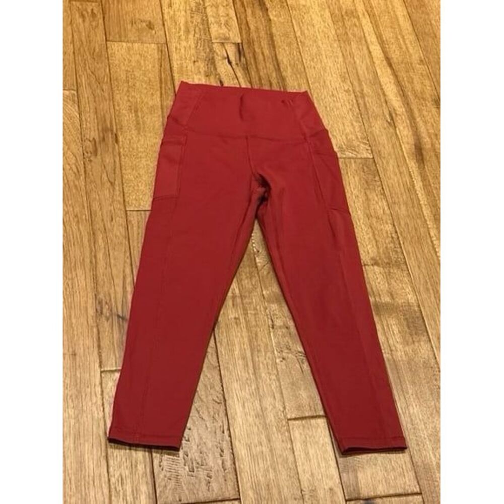 ZYIA‎ Active Red pocket Leggings Size 0 light N Tights
